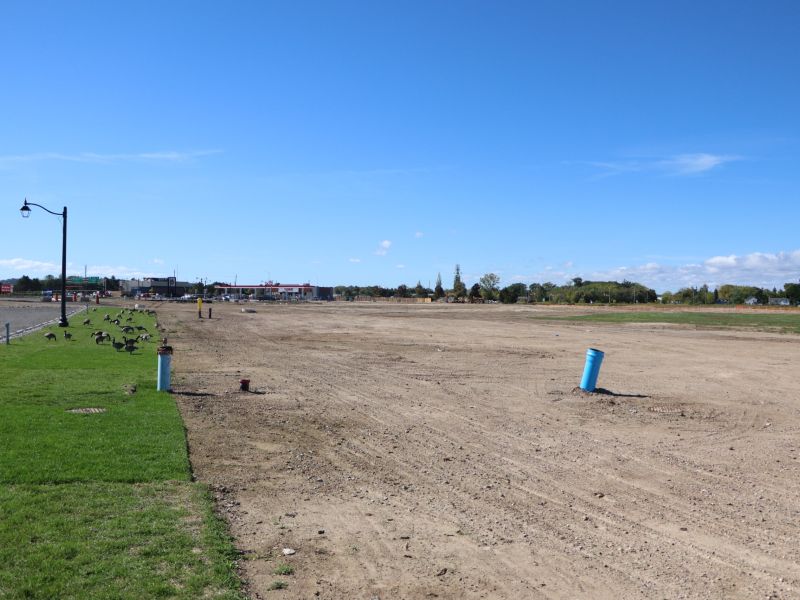 Land being prepped for development.